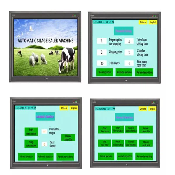 Green silage wrap film baler Green silage wrap film baler